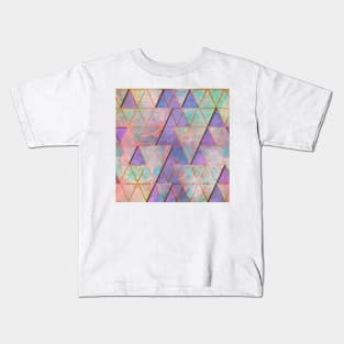 Breakthrough - Vibrant Pink and Purple Graphic Abstract Design Kids T-Shirt